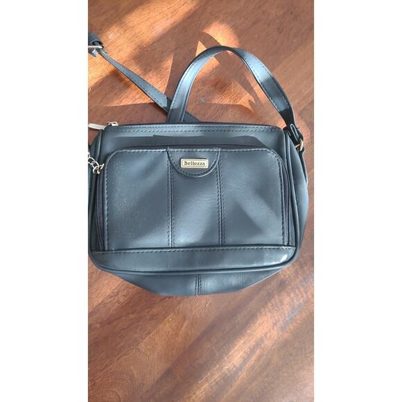 Handpainted Vintage Upcycled Abstract Bellezza  Purse - Picture 2 of 10